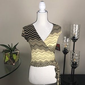 NWT Polyester Stretchy V-Neck Tee